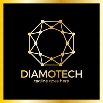 Diamond Tech Logo Stock Illustration