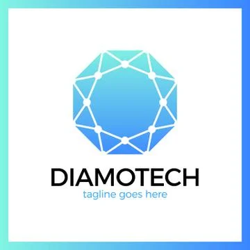 Diamond Tech Logo Stock Illustration
