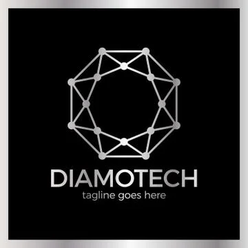 Diamond Tech Logo Stock Illustration