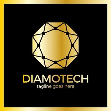 Diamond Tech Logo Stock Illustration