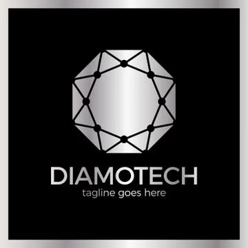 Diamond Tech Logo Stock Illustration