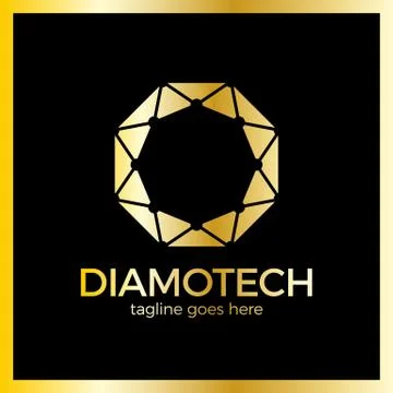 Diamond Tech Logo Stock Illustration