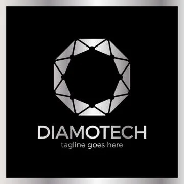 Diamond Tech Logo Stock Illustration