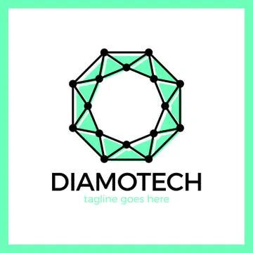 Diamond Tech Logo Illustrazione stock