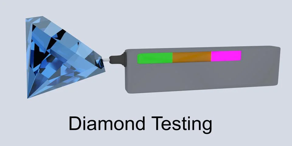 Diamond Testing concept Stock Illustration