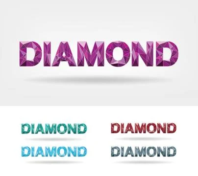 Diamond Text Stock Illustration