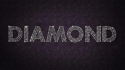 Diamond text Stock Illustration