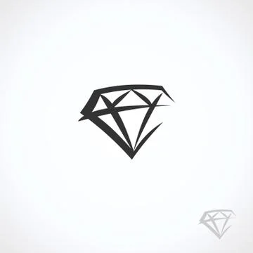 Diamond texture background. Collection icon diamonds. Vector Stock Illustration