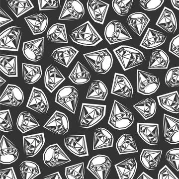 Diamond texture background. Collection icon diamonds. Vector Stock Illustration