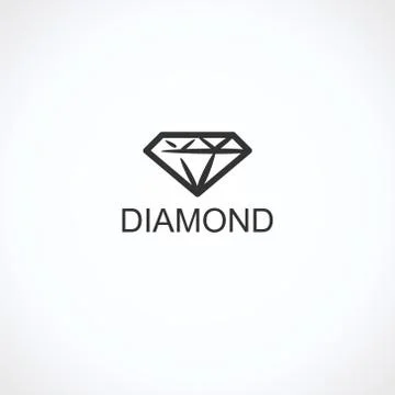Diamond texture background. Collection icon diamonds. Vector Stock Illustration