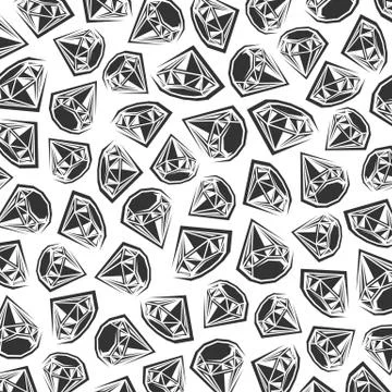 Diamond texture background. Collection icon diamonds. Vector Stock Illustration