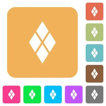 Diamond tile pattern rounded square flat icons 스톡 일러스트