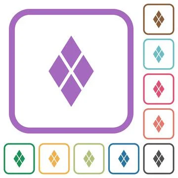 Diamond tile pattern simple icons Stock Illustration