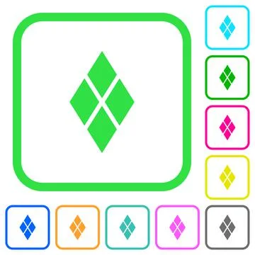 Diamond tile pattern vivid colored flat icons 库存插图