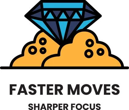 A diamond is on top of a pile of sand Stock Illustration