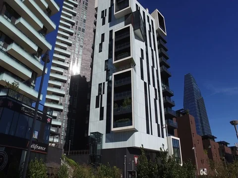 Diamond Tower and Tower Solaria. Milano, Italy 動画素材 80831989
