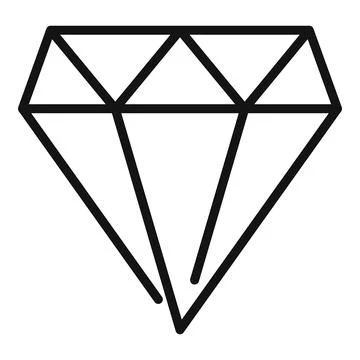 Diamond trust icon outline vector. Customer satisfaction Stockillustratie