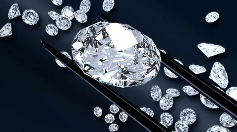 Diamond in tweezers Video stock 27534561