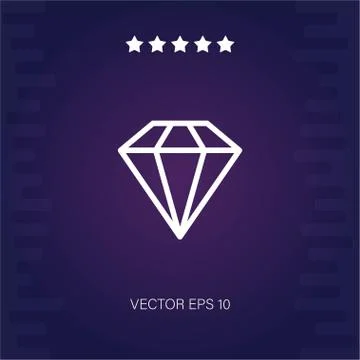 Diamond vector icon Illustrazione stock