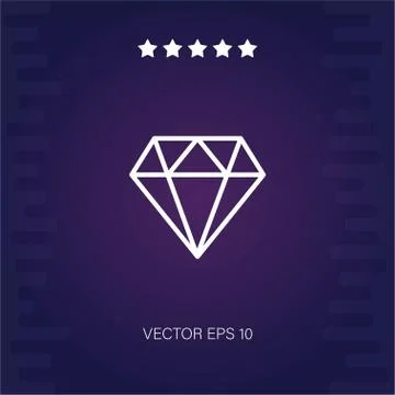 Diamond vector icon Stock Illustration