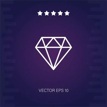 Diamond vector icon Stock Illustration