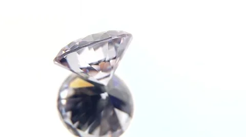 Diamond on a white background 스톡 동영상 49044375
