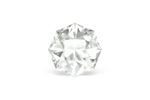 Diamond, White Background Stock Photos