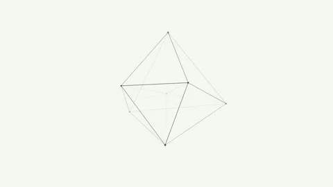 Diamond Wireframe Rotating for Geometric Designs and 3d Modeling 库存影片 332885471