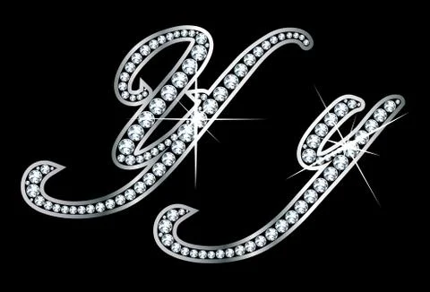 Diamond Yy in Script VECTOR Stock Illustration