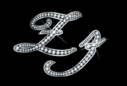 Diamond Zz in Script VECTOR Stock Illustration