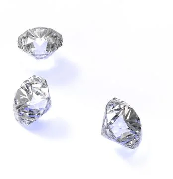 Diamonds 3d in composition as concept Stock Illustration
