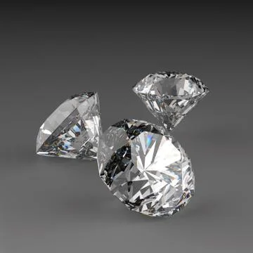 Diamonds 3d in composition as concept Stock Illustration