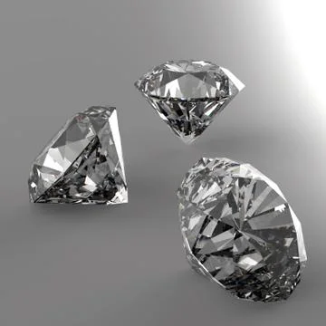Diamonds 3d in composition as concept Stock Illustration
