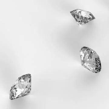 Diamonds 3d in composition as concept Иллюстрация