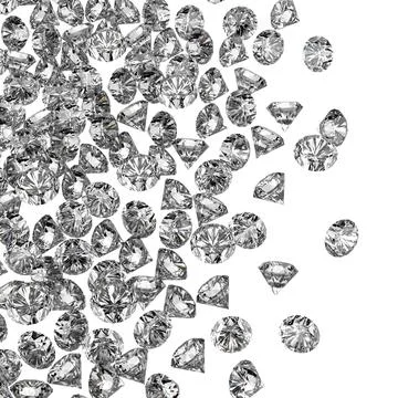 Diamonds 3d in composition as concept Stock Photos