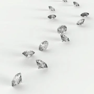 Diamonds 3d in composition Stock-Illustration