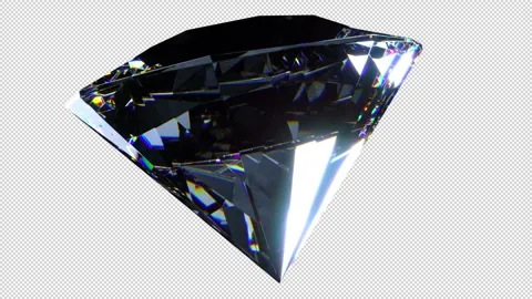Diamonds 3D Transition In/Out with alpha channel Stock Footage 305752301