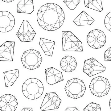 Diamonds and crystals Stock-Illustration