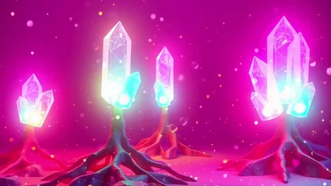 Diamonds and lights 3D : Sky world full of smooth art is great to people show Video stock 330319917