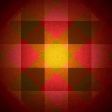 Diamonds and squares pattern with spotlight Red and yellow fabric diamonds... 스톡 사진