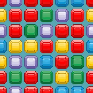 Diamonds are a seamless pattern. Precious stones vector background. Stock Illustration