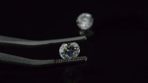 Diamonds are valuable, expensive and rare. Stock Footage 129711948