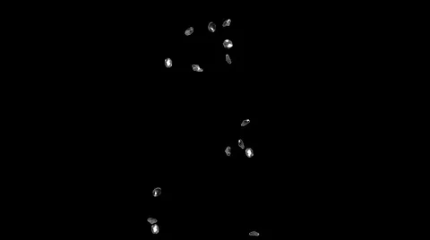 Diamonds on black background Stock Footage 51140548