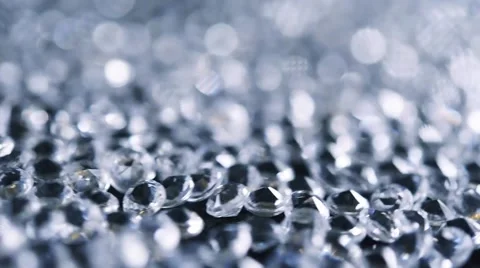 Diamonds on black background. Rotating diamonds Stock Footage 63809345