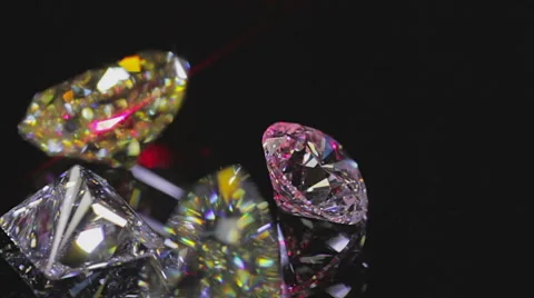 Diamonds on black Stock-Footage 56473253