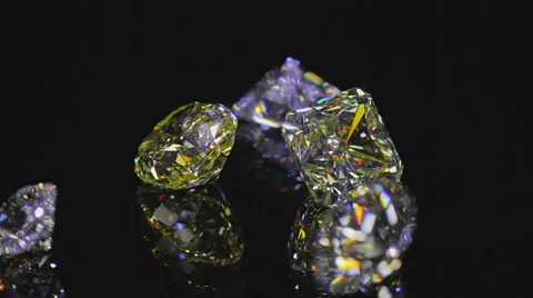 Diamonds on black Stock Footage 56473828