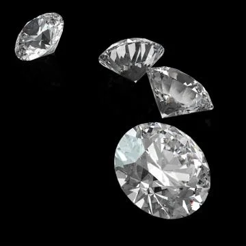 Diamonds on black surface Иллюстрация