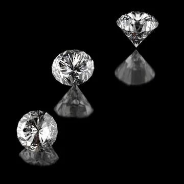 Diamonds on black surface Stockillustratie