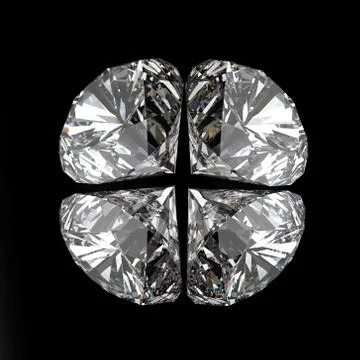 Diamonds on black surface Stock-Illustration