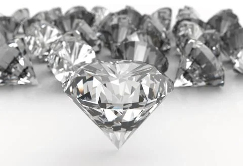 Diamonds on black surface Stock-Illustration